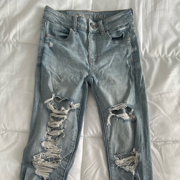 American Eagle skinny ripped jeans
